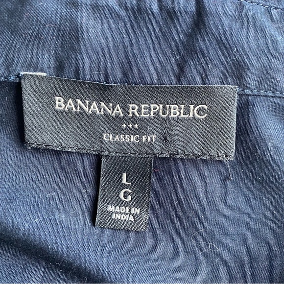 Banana Republic lace front blouse Navy L - Picture 6 of 8